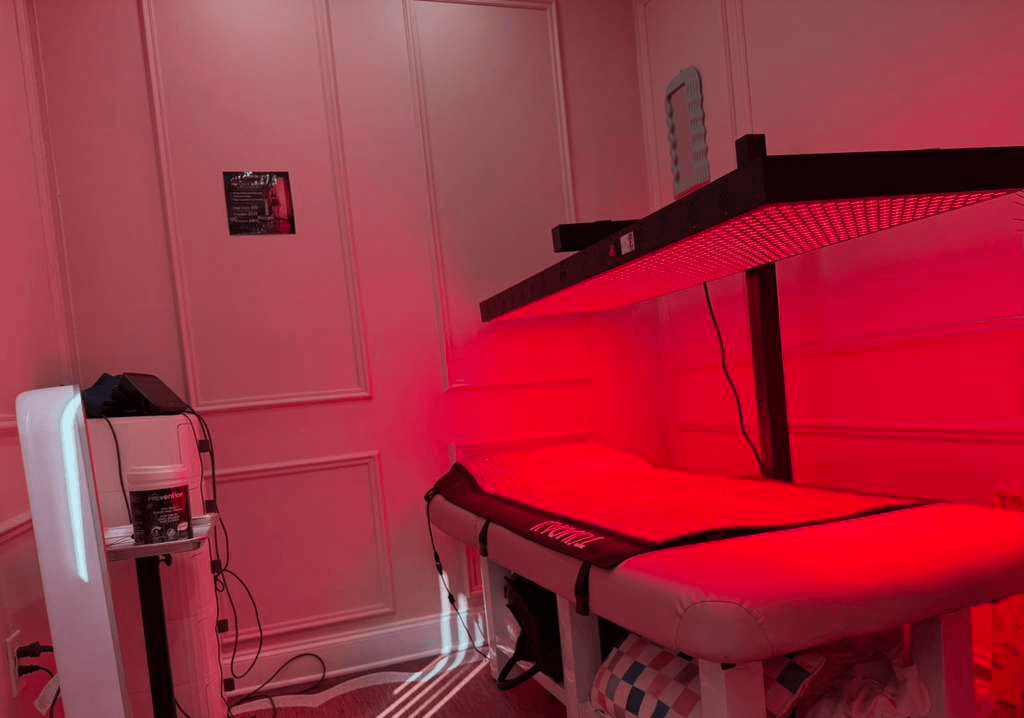 Red light therapy room at InfraFit Miami
