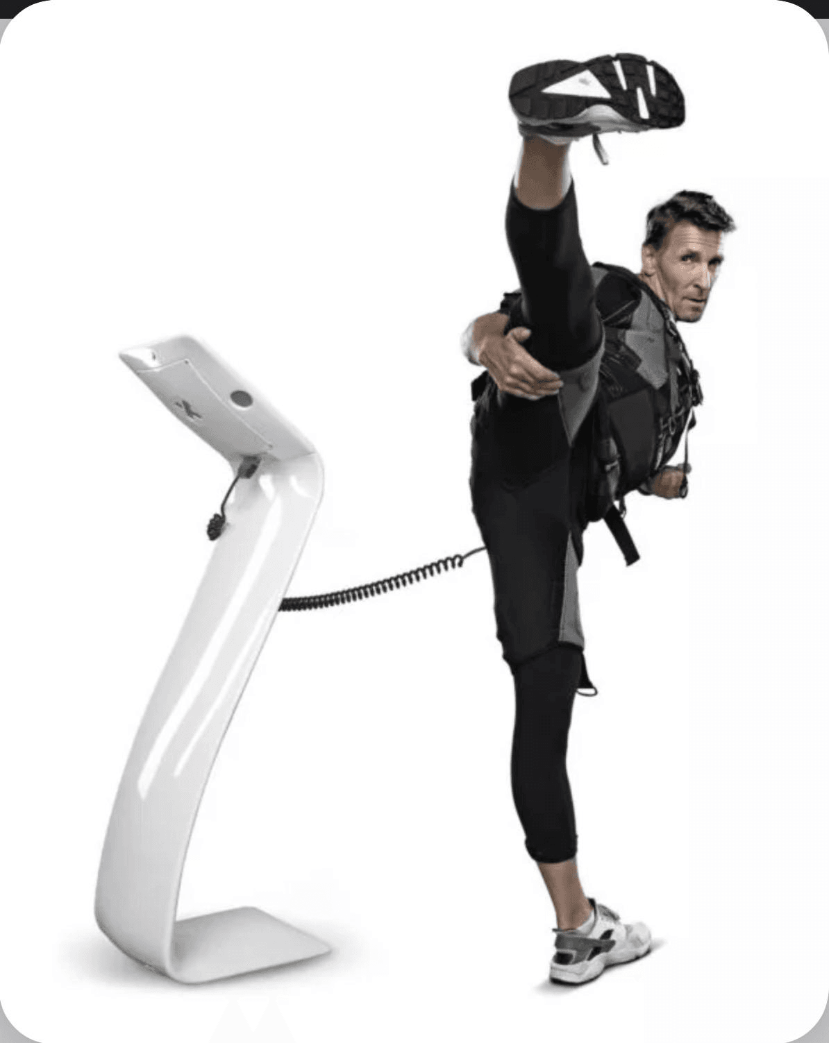 XBody EMS training high kick exercise